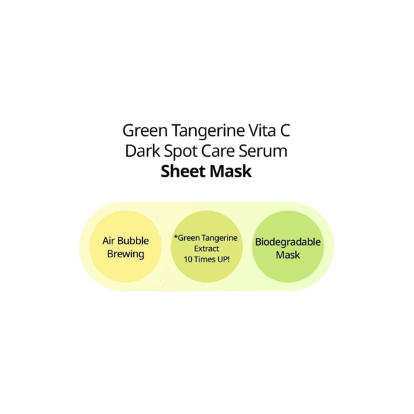 Green Tangerine Vita C Dark Spot Care Serum Sheet Mask 1pcs | We are authorized wholesaler - Image 3