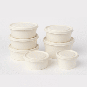 Round Bagasse /  Bowls with Lids – Disposable, Biodegradable & Eco-Friendly | We are Authorized Supplier