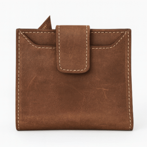 Pure Leather Men’s Wallet – 100% Genuine Brown Leather Bifold with Card Slots, ID Window & Cash Compartment | Durable Handmade Men’s Wallet | Omnex UAE