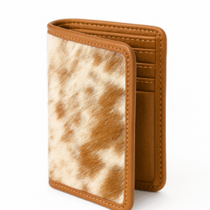 Pure Leather Cowhide Wallet for Men – Genuine Hair-on Hide