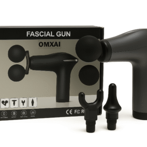 OMXAI Fascia Gun HB-011 – Deep Tissue Massage Gun with 4 Attachments, Powerful Motor, Quiet Operation, Muscle Relaxation & Recovery Device for Back, Neck, Legs, Gym & Physiotherapy